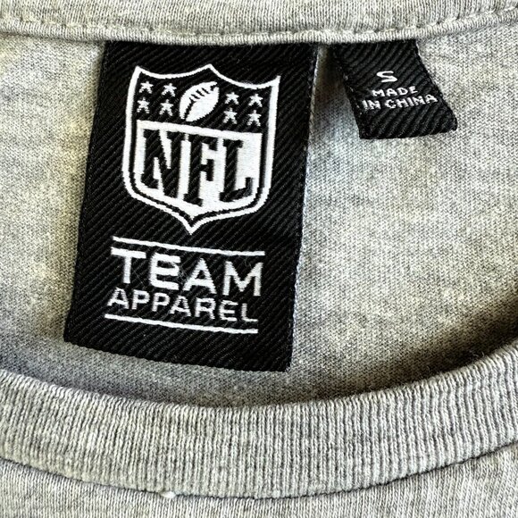 NFL Team Apparel Gray Casual Workout Gym T‑Shirt - Picture 4 of 10